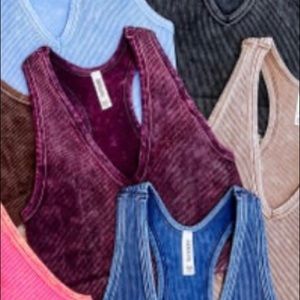 Acid wash plum bralette